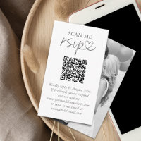 Scan Me Wedding RSVP QR Code Photo