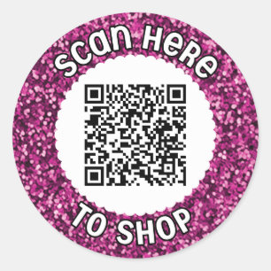 Scan QR code Classic Round Sticker