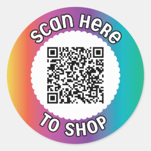 Scan QR code Classic Round Sticker
