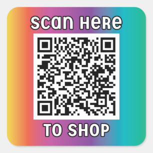 Scan QR code Classic Square Sticker