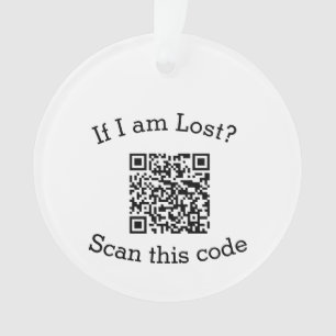 Scan QR code lost found me code pet Ornament