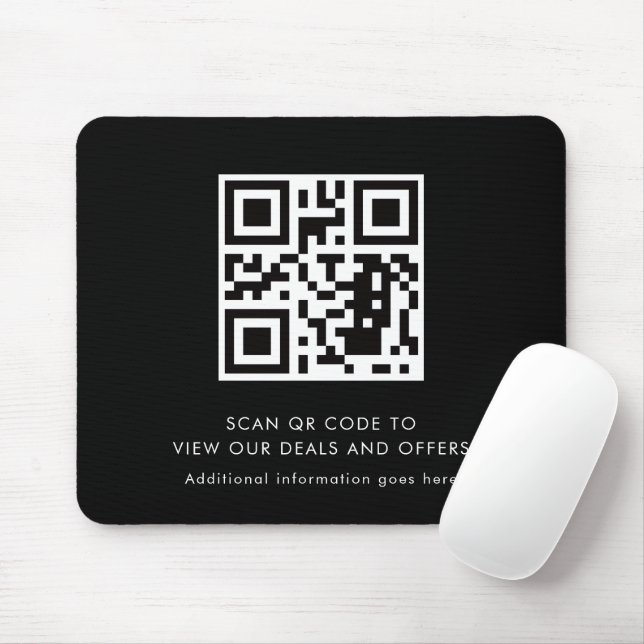 Scan QR Code Modern Promotional Business Mouse Pad (With Mouse)