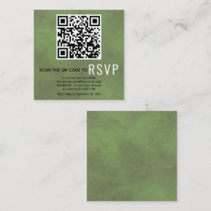 Scan QR code RSVP stained green wedding  Enclosure