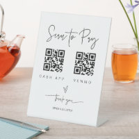 Scan QR Code Sign Wedding Bar Valet Business G400