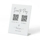 Scan QR Code Sign Wedding Bar Valet Business G400