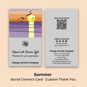 Scan QR Code Thanks For Your Purchase Social Business Card