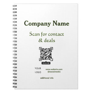 scan QR for contact & deals business name website  Notebook