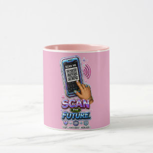 Scan the Future – Futuristic Cyber Tech Glitch Mug