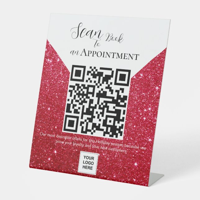Scan to BOOK an appointment QR code Pedestal Sign (Front)
