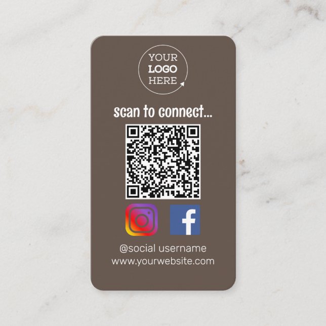 Scan To Connect Business Card (Front)