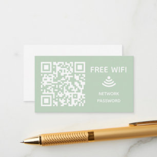 Scan to connect Free Wifi Business qr code sign in Enclosure Card