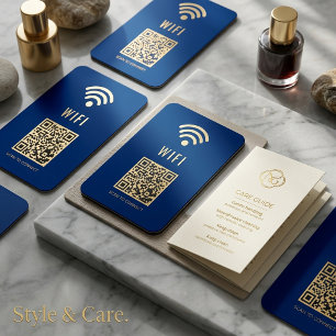 Scan to Connect Navy WiFi Magnet with QR Code
