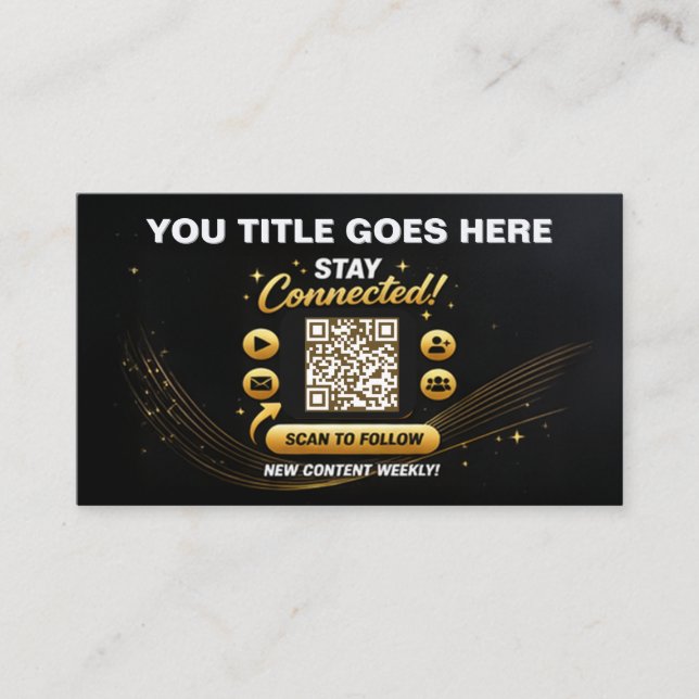 Scan to Connect QR Code Design Template Business Card (Front)