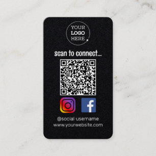 Scan To Connect Social Media QR Code Business Card