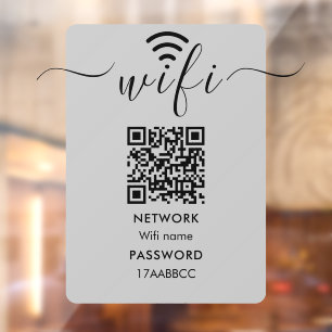 Scan to Connect Wifi Network QR Code Minimalist Wi
