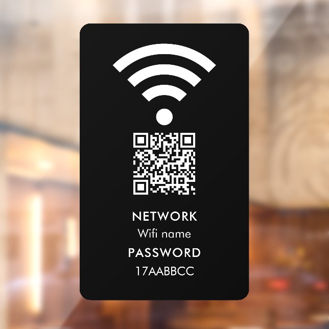 Scan to Connect Wifi Network QR Code Modern Black (Sheet 2)