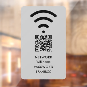 Scan to Connect Wifi Network QR Code Modern Grey