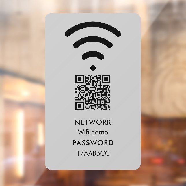Scan to Connect Wifi Network QR Code Modern Grey (Sheet 2)