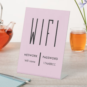 Scan to Connect Wifi Network QR Code Wifi Password Pedestal Sign
