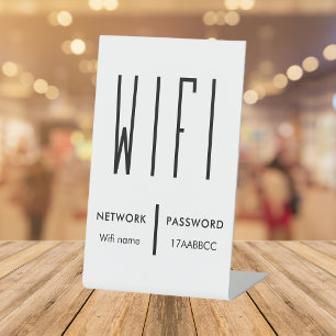 Scan to Connect Wifi Network QR Code Wifi Password Pedestal Sign