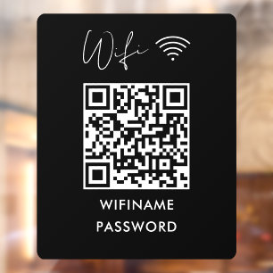 Scan To Connect Wifi Qr Code Password Black