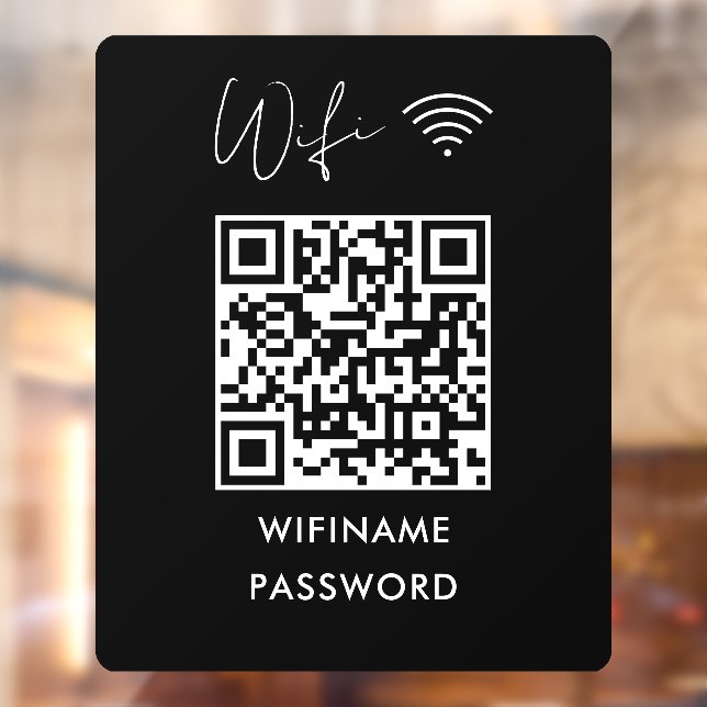 Scan To Connect Wifi Qr Code Password Black (Sheet 2)