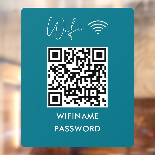 Scan To Connect Wifi Qr Code Password Modern Blue (Sheet 2)
