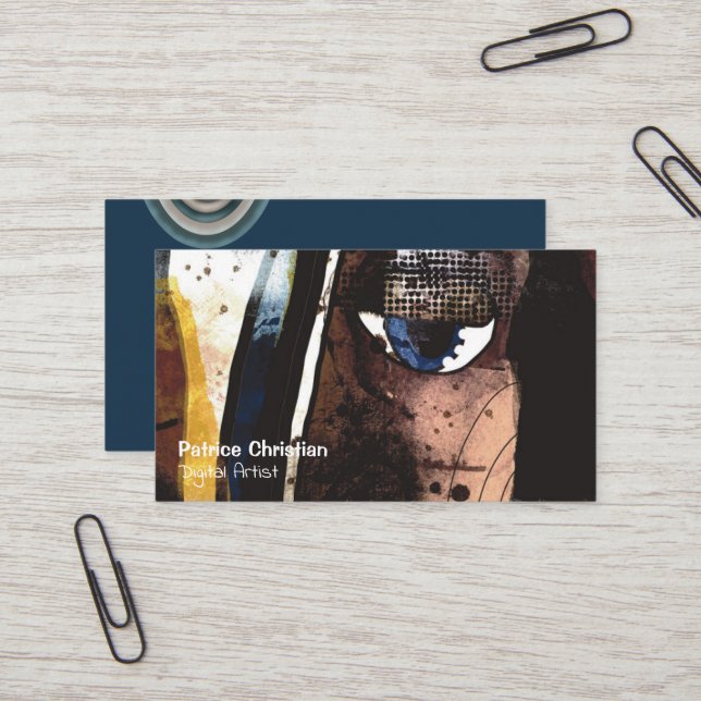 Scan to Connect With Us/Me Artistic Modern Busines Business Card (Front/Back In Situ)