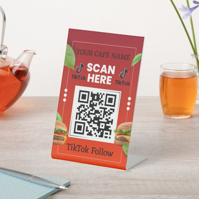 Scan to Follow QR Code Sign | TikTok Follow  (In SItu)