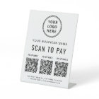 Scan to Pay 3 QR Codes Business Logo