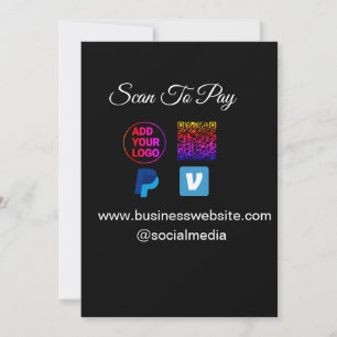 scan to pay add logo q r code paypal venmo details holiday card