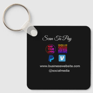 scan to pay add logo q r code paypal venmo details key ring