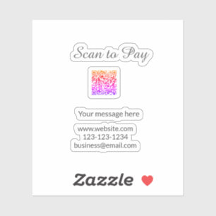 scan to pay Add QR logo website email business sho