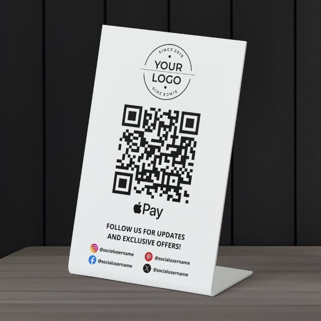 Scan to Pay Apple Pay QR Code Pedestal Sign (Creator Uploaded)