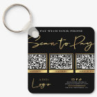 Scan to Pay Black & Gold Logo Payment 3 QR Codes