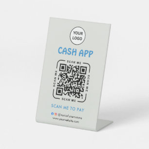 Scan to Pay Business Logo Pedestal Sign