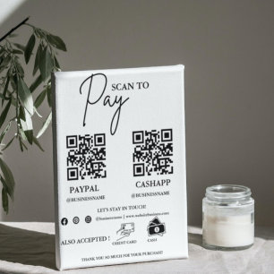 Scan to pay Business Qr Code Payment sign