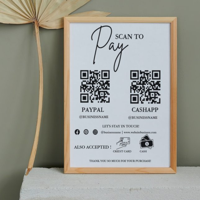 Scan to pay Business Qr Code Payment sign (Creator Uploaded)
