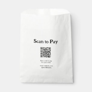Scan to pay for order QR code add website social m Favour Bags