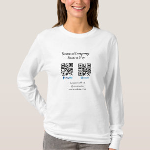 Scan to pay q r code paypal venmo add your website T-Shirt