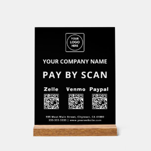 Scan to Pay QR Acrylic Sign