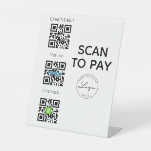 Scan to pay QR Code Contactless Sign