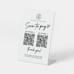Scan to Pay Qr Code Pedestal Sign