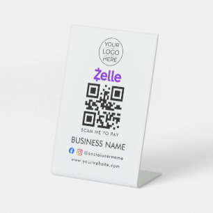 Scan to Pay QR Code Sign Zelle Small Business