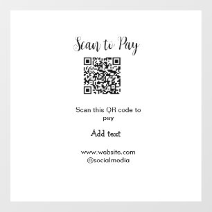 Scan to pay scan QR code add website email details