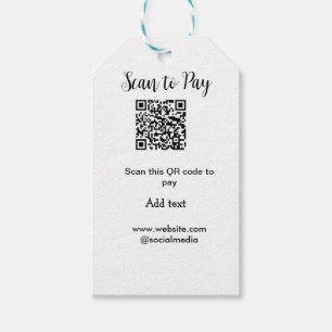 Scan to pay scan QR code add website email details Gift Tags