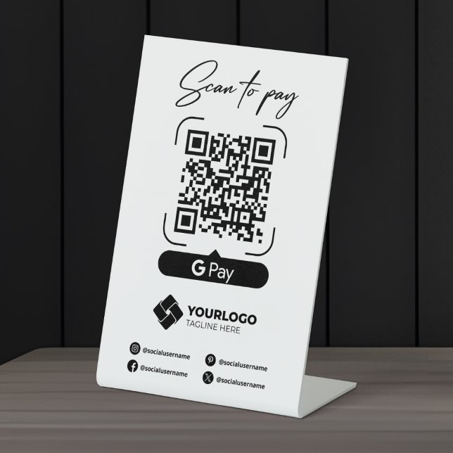 Scan to Pay Sign QR Code Google Pay Payment (Creator Uploaded)