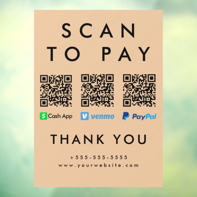 Scan to Pay Venmo Cash App Paypal Multi QR Code (Sheet 3)