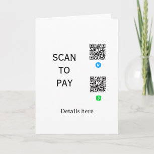 scan to pay venmo cashapp QR code details here nam Card