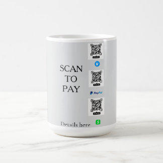 scan to pay venmo cashapp QR code details paypal Coffee Mug